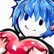 Emote: ImaHappy holding a big red heart.
